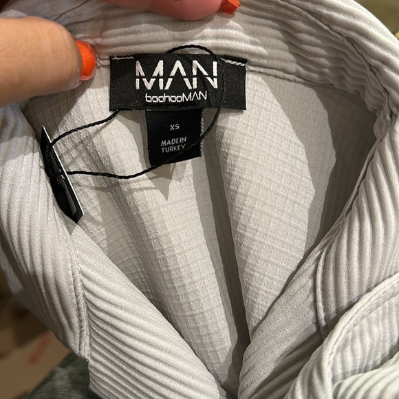 PLEATED SHORT‎ SLEEVE OVERSIZED SHIRT AND SHORT SET - Picture 5 of 5